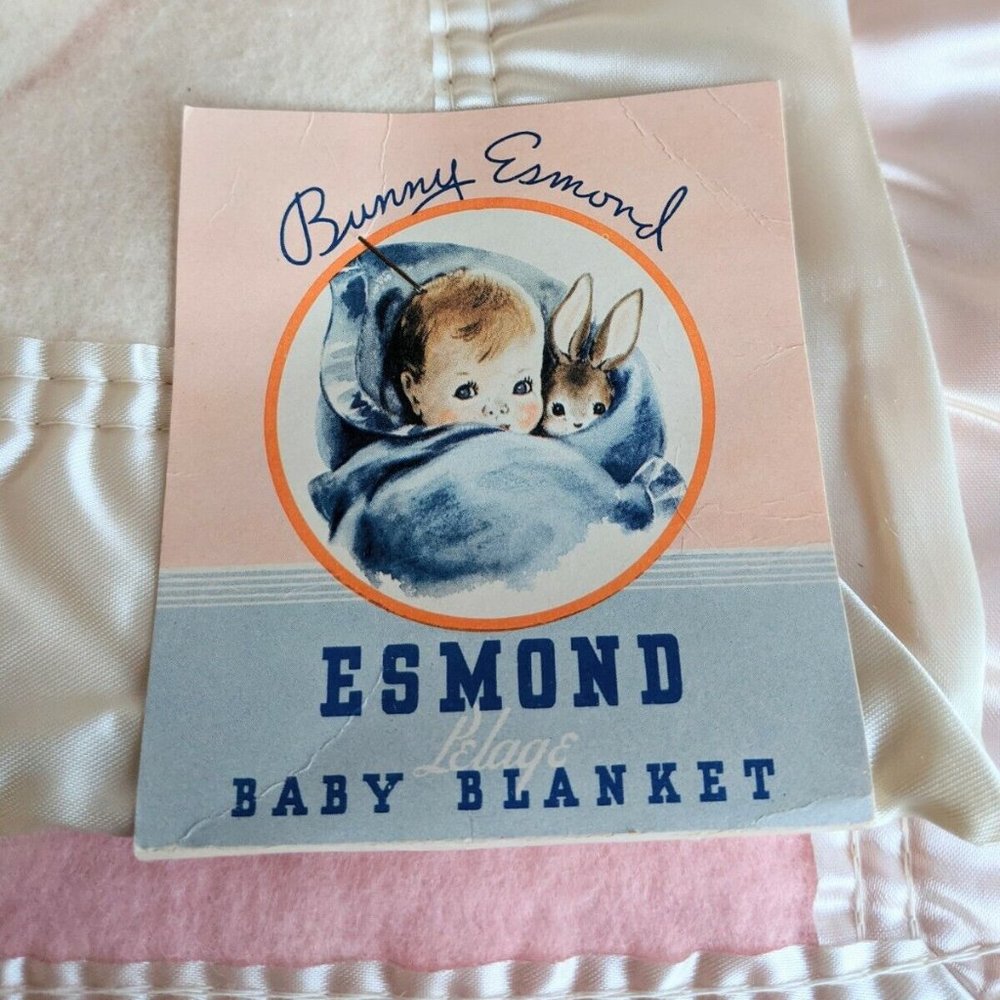 NWT Vintage Bunny Esmond Pelage Baby Blanket - 1946